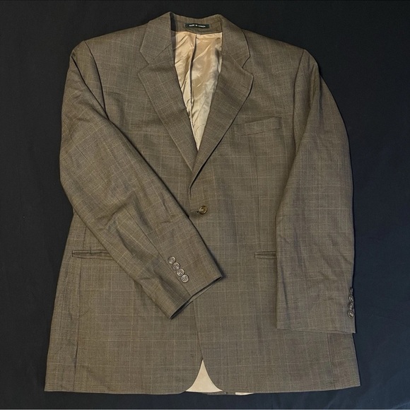 Ralph Lauren Other - Lauren Ralph Lauren Men's Sport Coat Blazer Two Button Brown Plaid Wool Size 44R